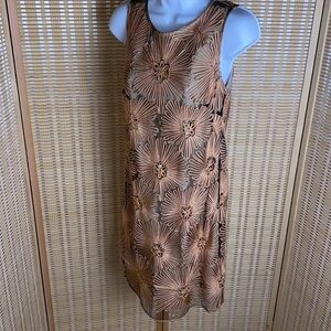 🔶Belle Badgley Mischka Womens Embroidered Sequin Shift Cocktail Dress Size 4